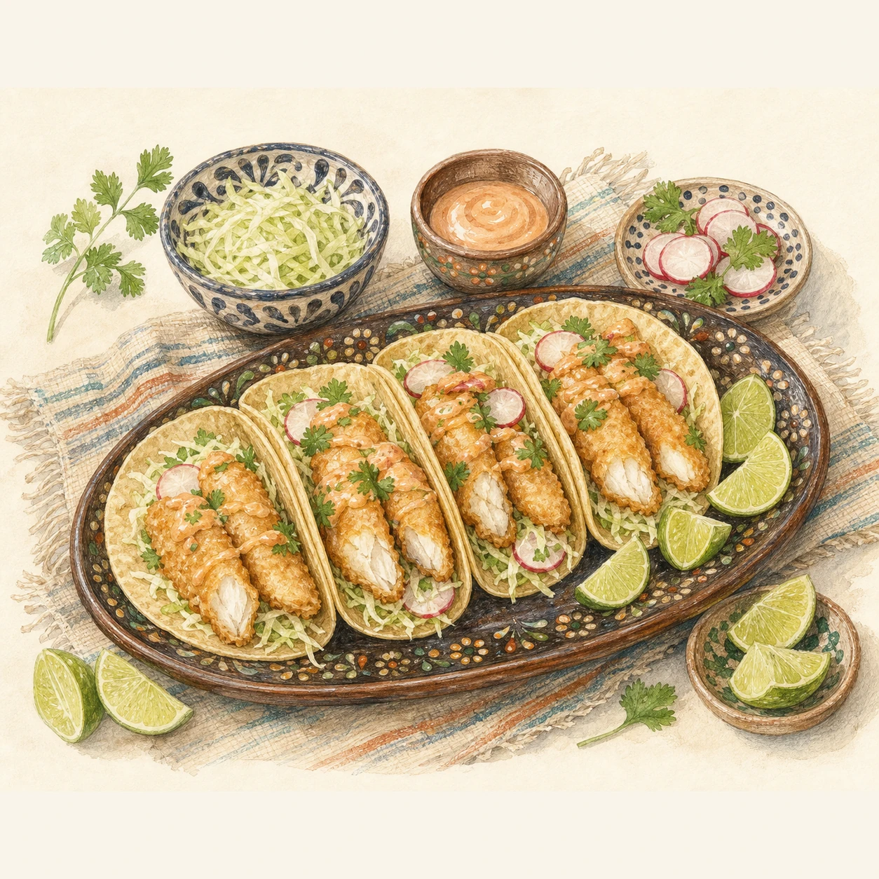 Baja-Style Fried Fish Tacos