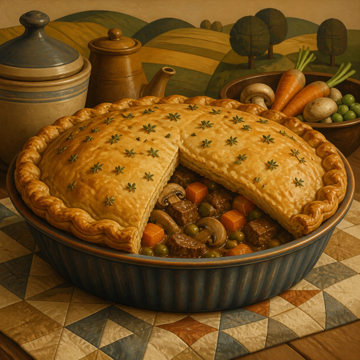 Beef Pot Pie with Thyme Pastry