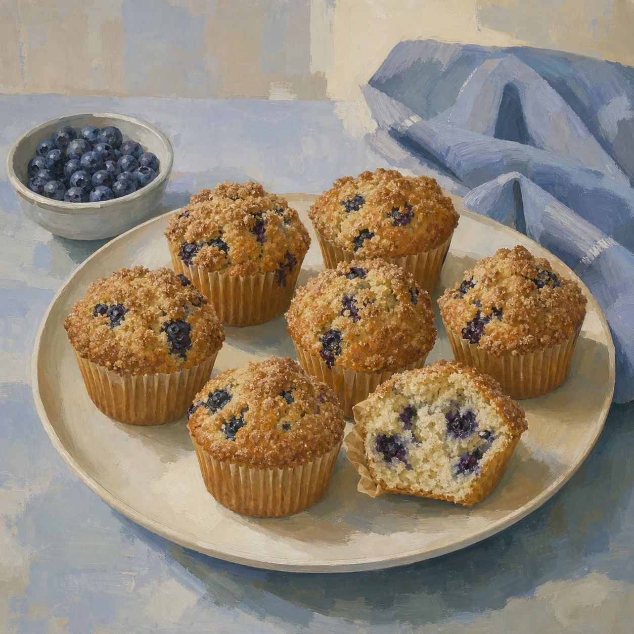 Brown Sugar Blueberry Muffins