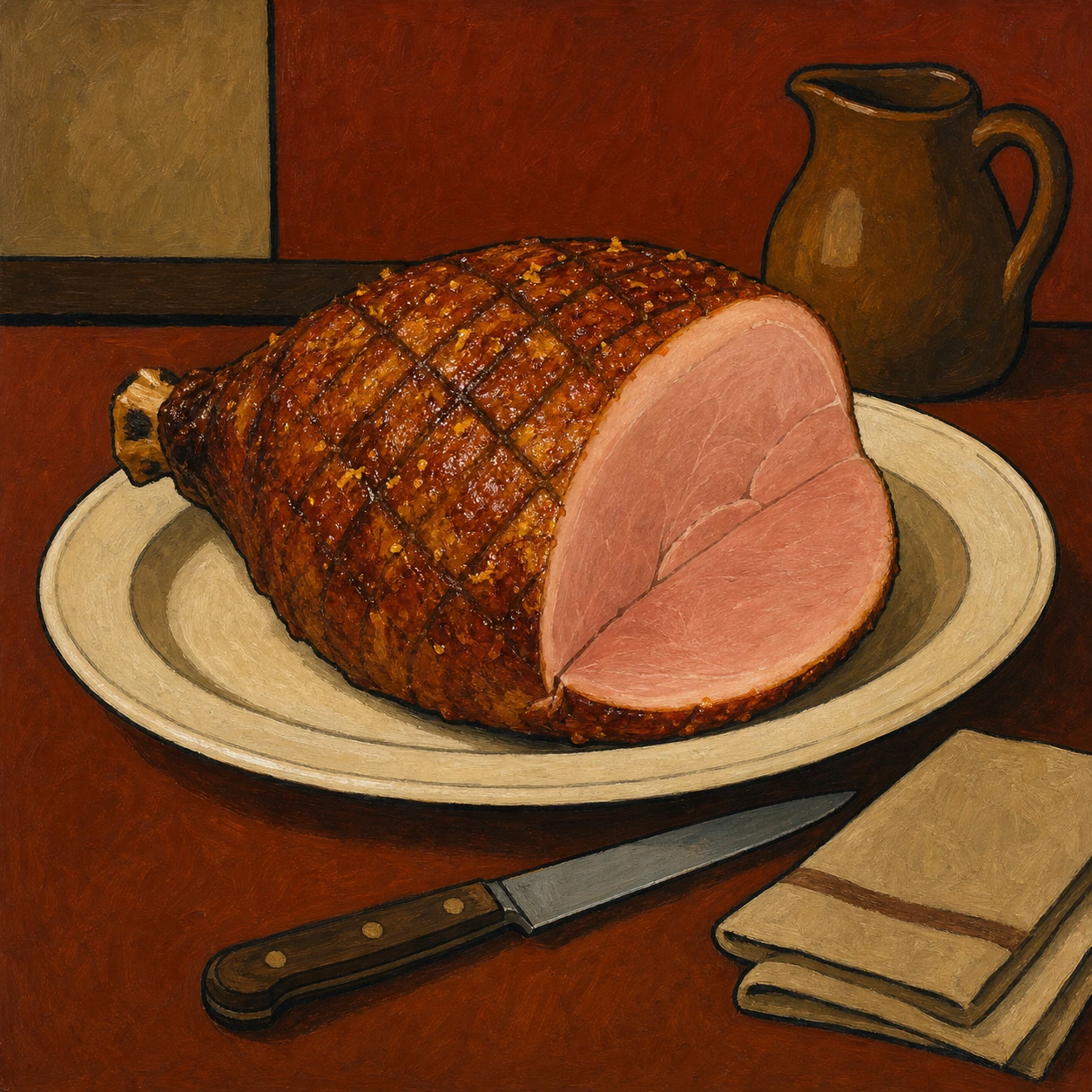 Brown Sugar-Mustard Glazed Ham