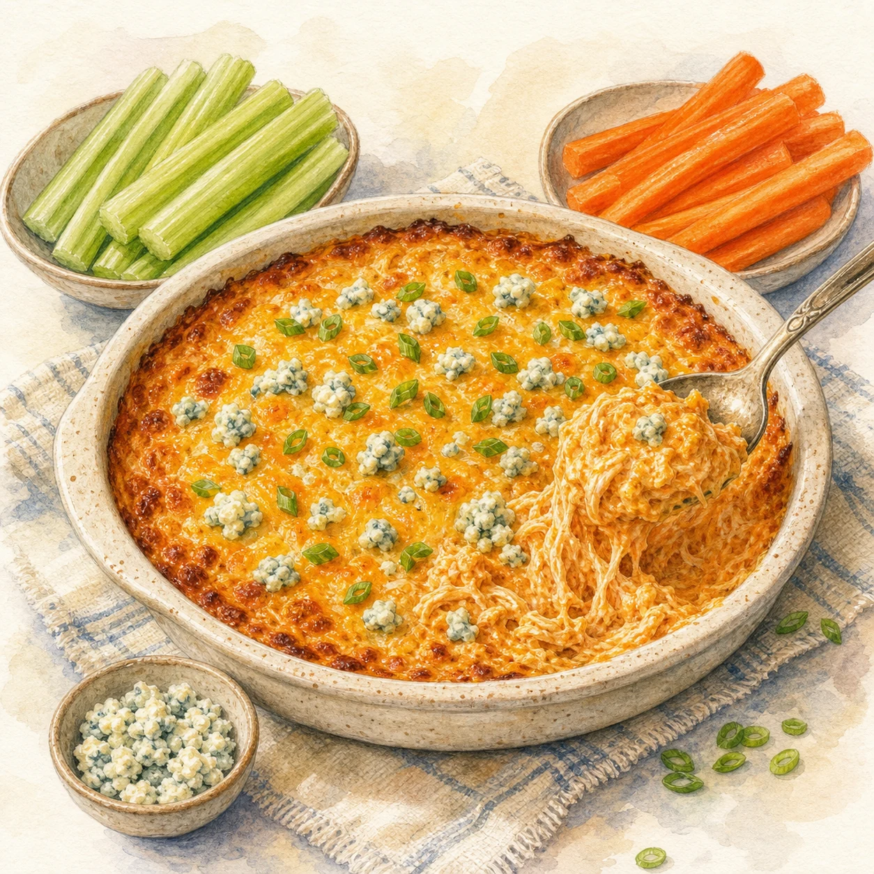 Buffalo Chicken Dip with Blue Cheese
