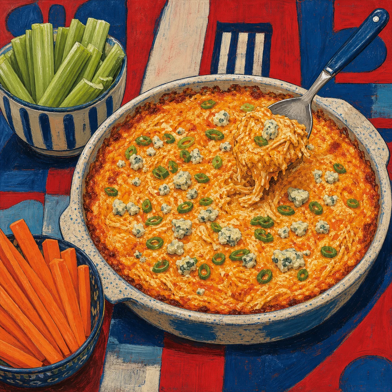 Buffalo Chicken Dip with Blue Cheese