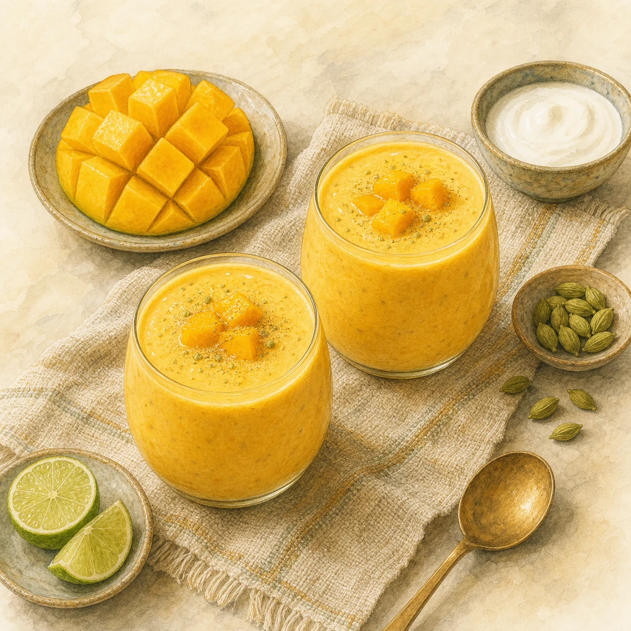Cardamom Mango Yogurt Smoothie