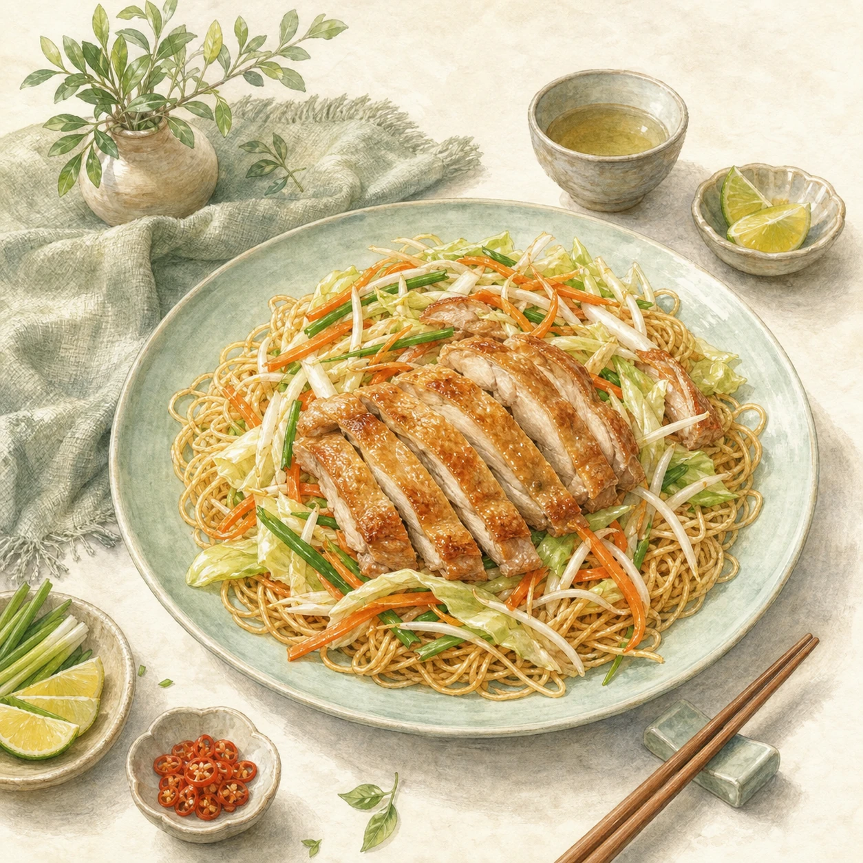 Hong Kong–Style Chicken Chow Mein