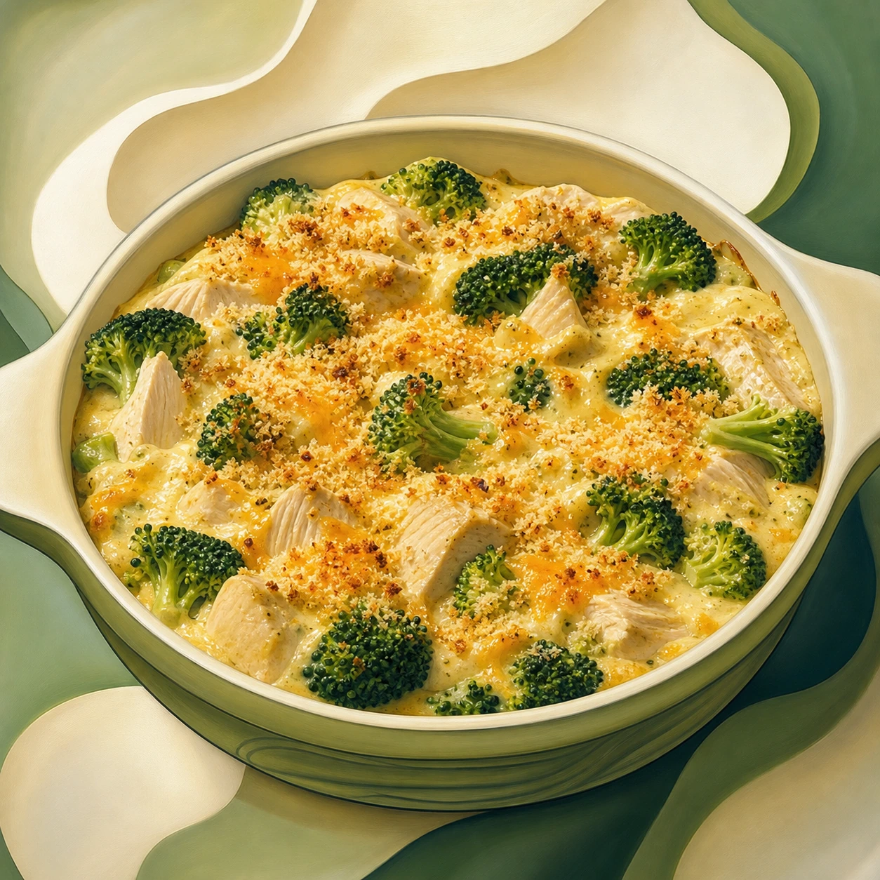 Chicken Divan with Broccoli and Curry Cream
