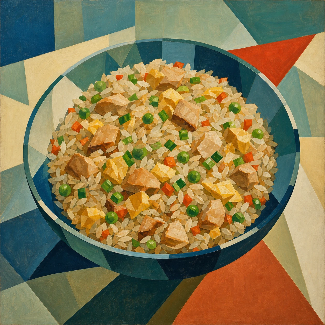 Chicken Fried Rice with Egg and Scallions