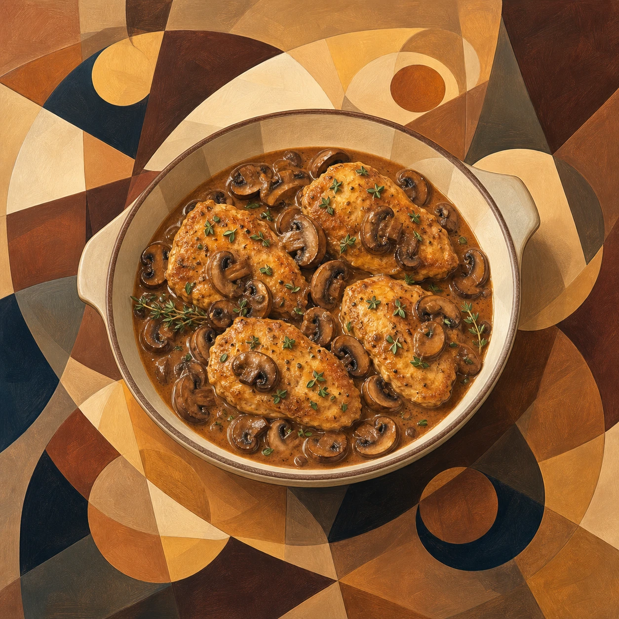 Chicken Madeira with Cremini Mushrooms