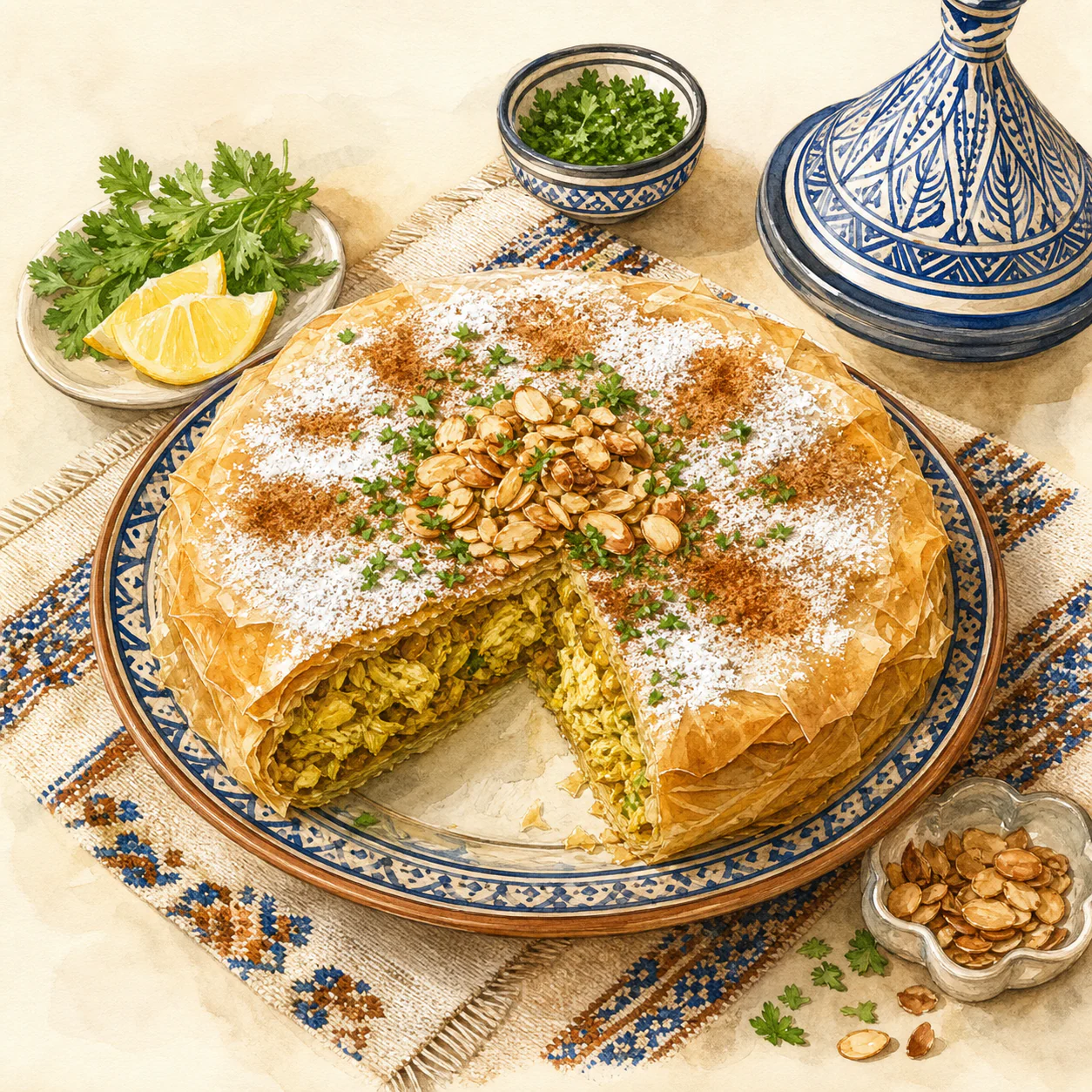 Chicken Pastilla