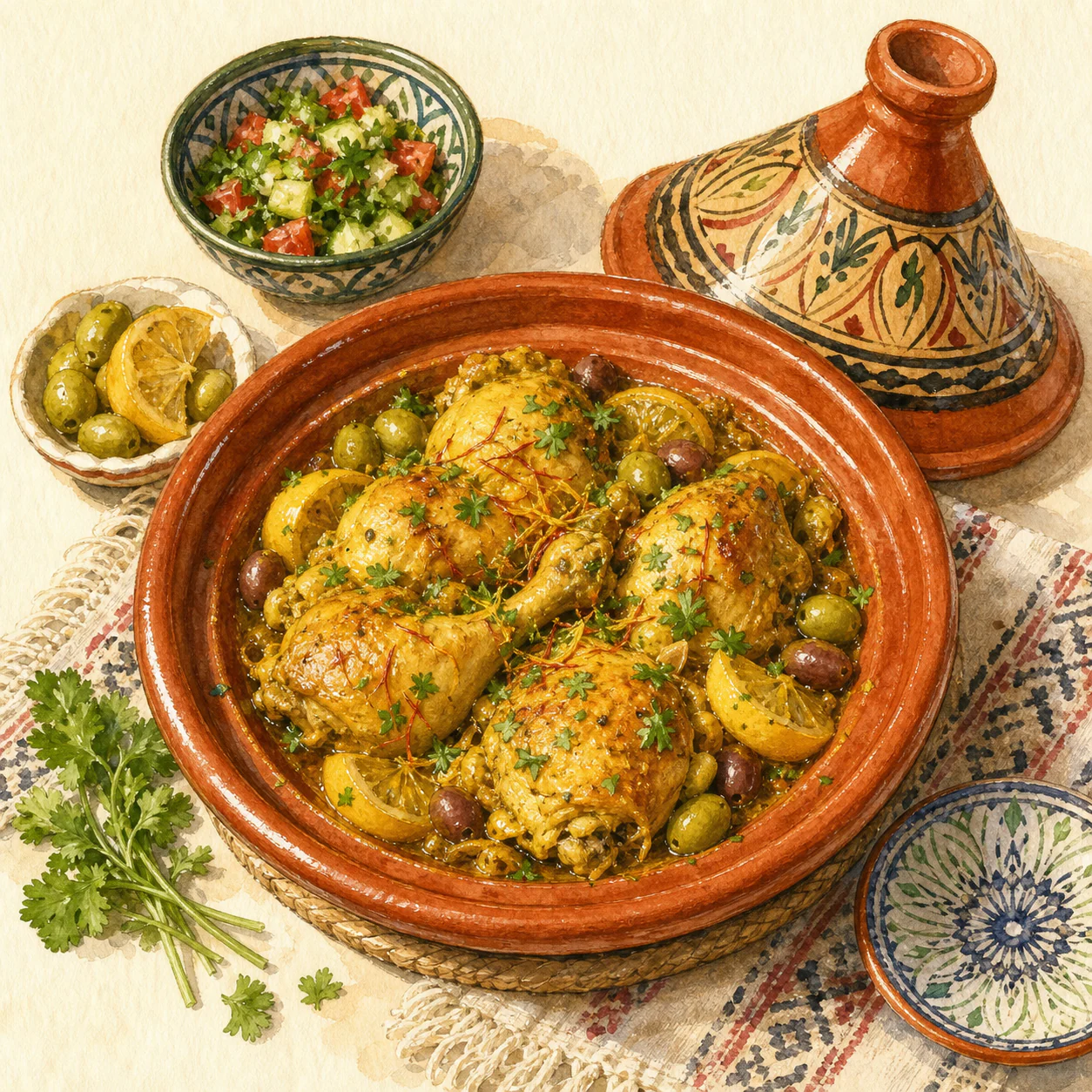 Chicken Tagine with Preserved Lemon and Olives