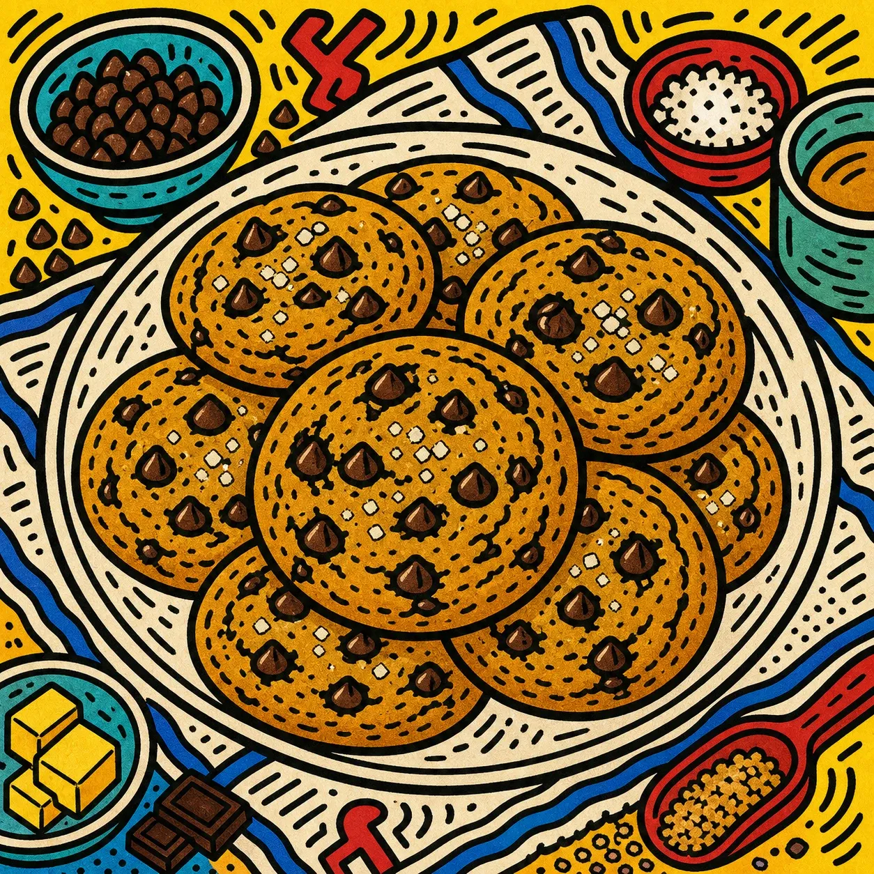 Galletas con chispas de chocolate