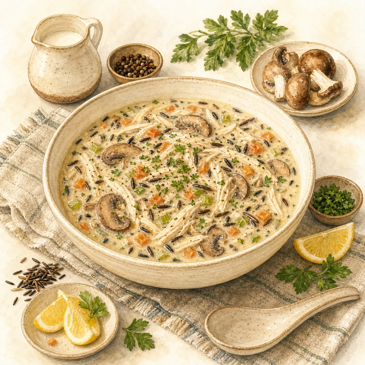 Creamy Chicken and Wild Rice Soup