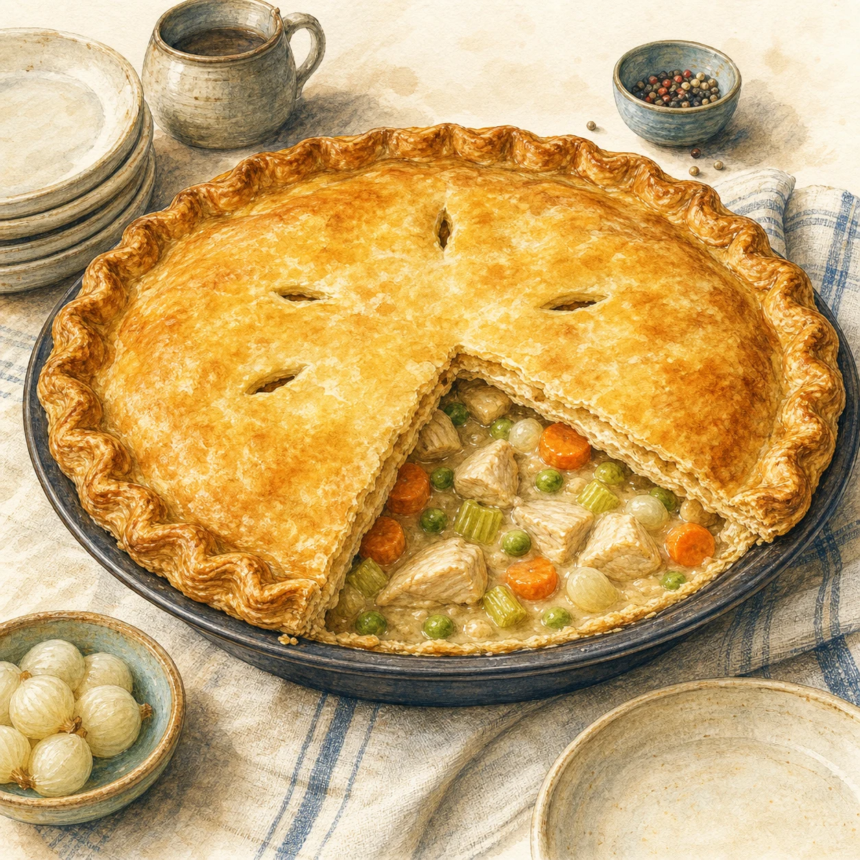 Double-Crust Chicken Pot Pie