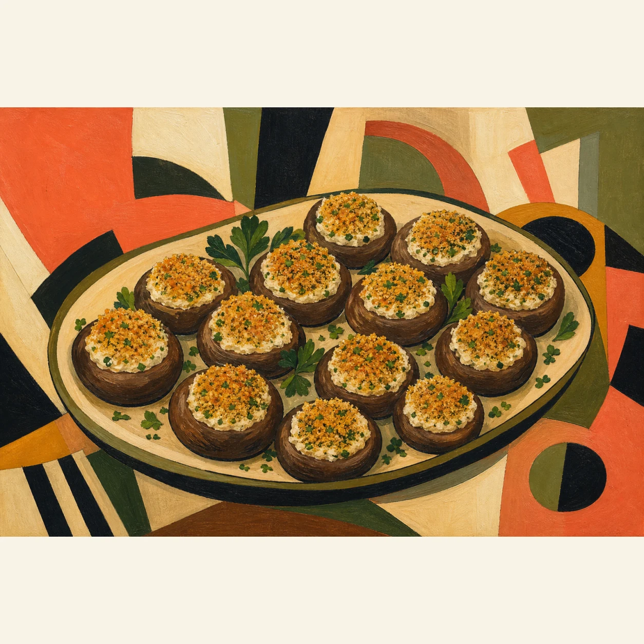 Garlic-Parmesan Stuffed Mushrooms
