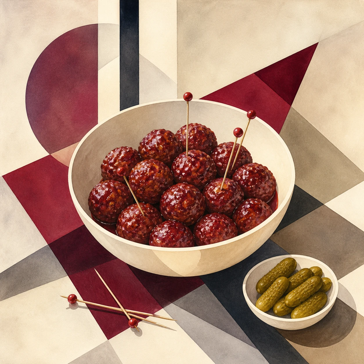 Grape-Chile Glazed Cocktail Meatballs