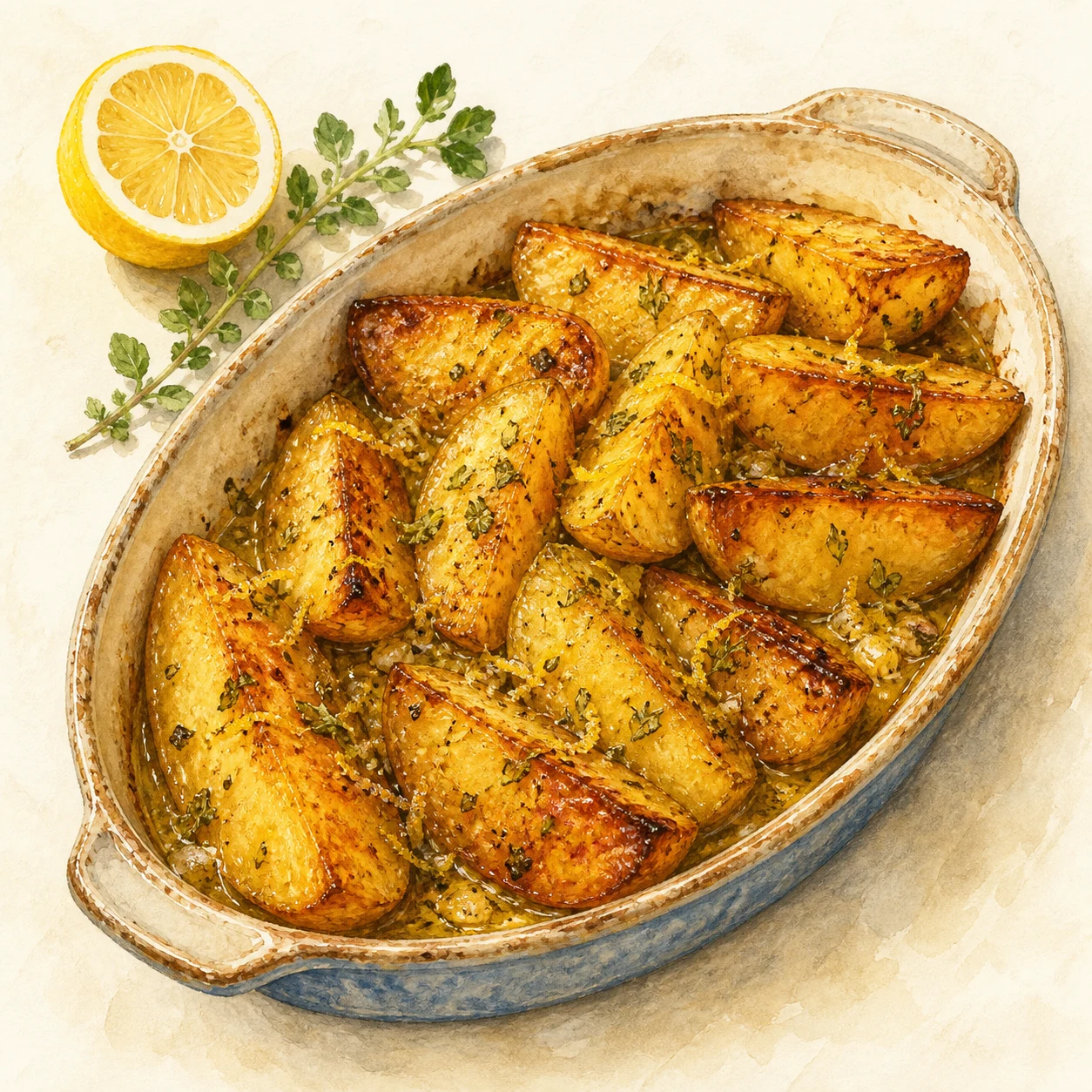 Greek Lemon Potatoes