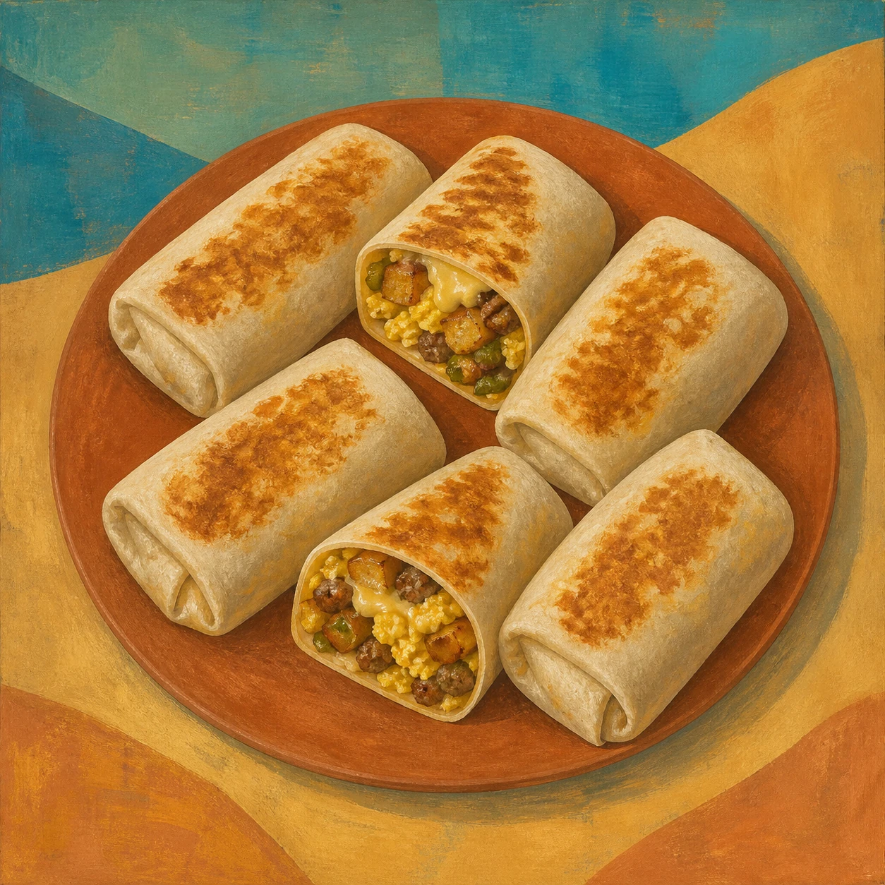 Green Chile Breakfast Burritos