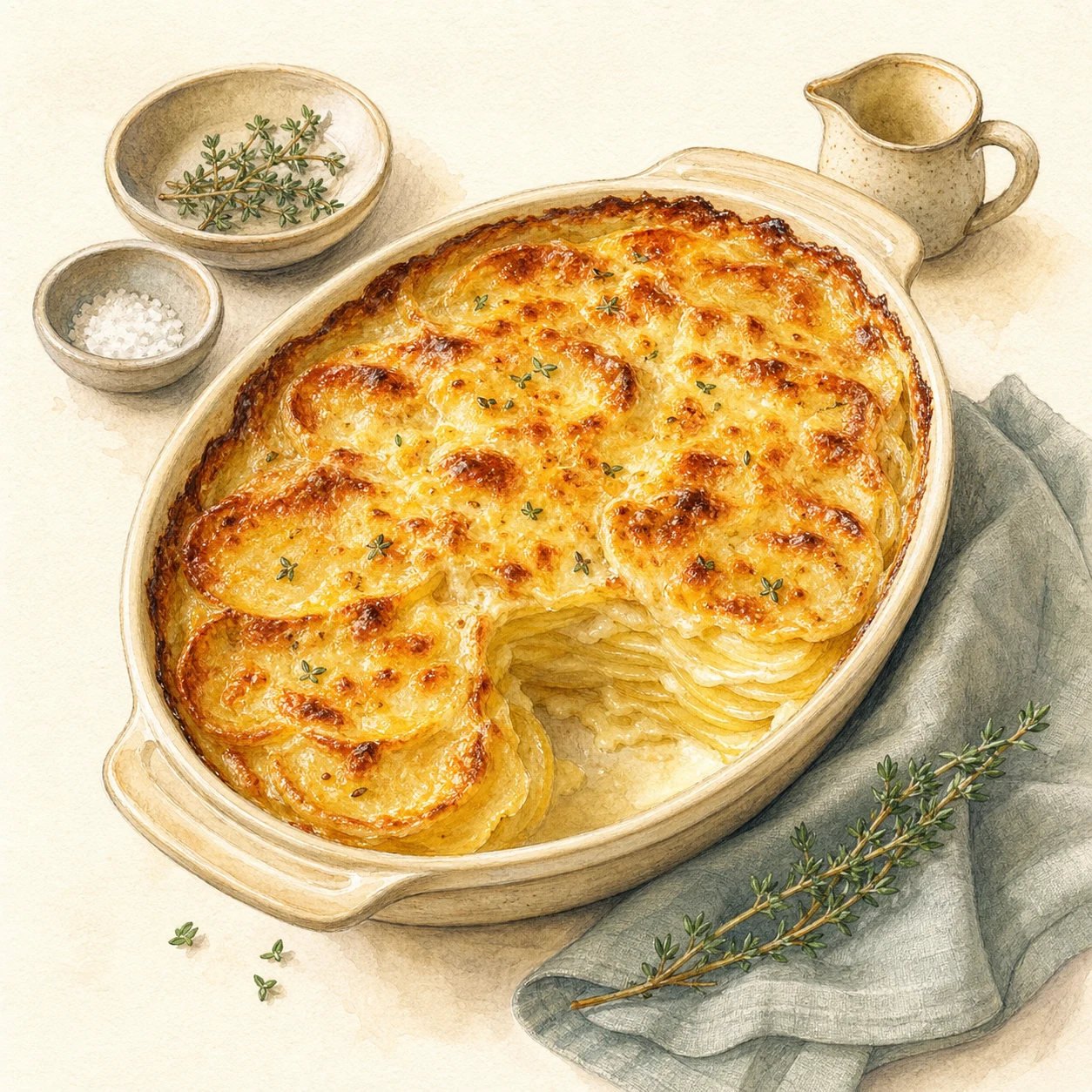 Gruyère-Crusted Potato Gratin