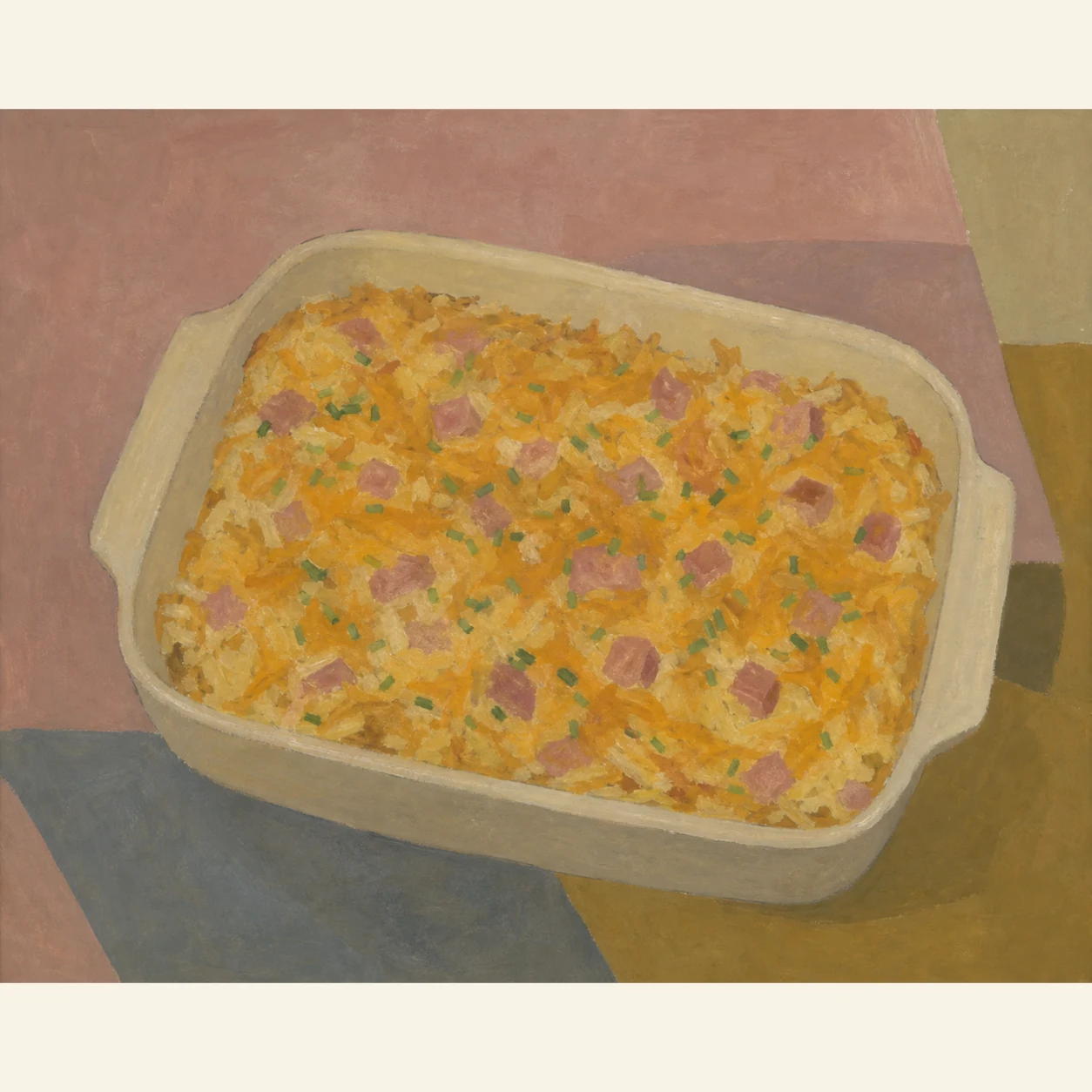 Ham and Cheddar Shredded-Potato Casserole