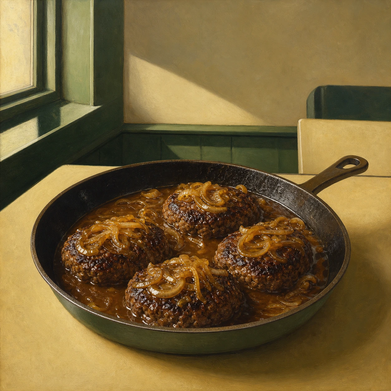 Hamburger Steaks with Onion Gravy
