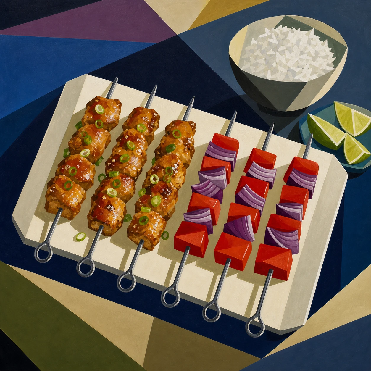 Honey-Ginger Chicken Kebabs