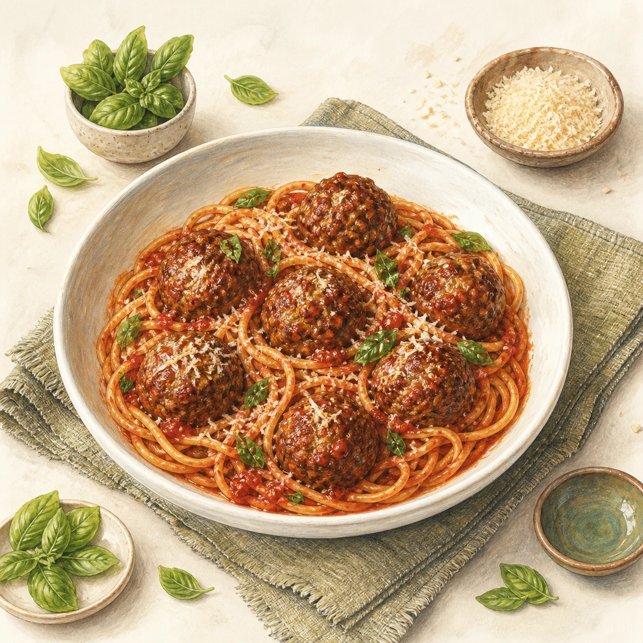 Italian American Spaghetti and Meatballs