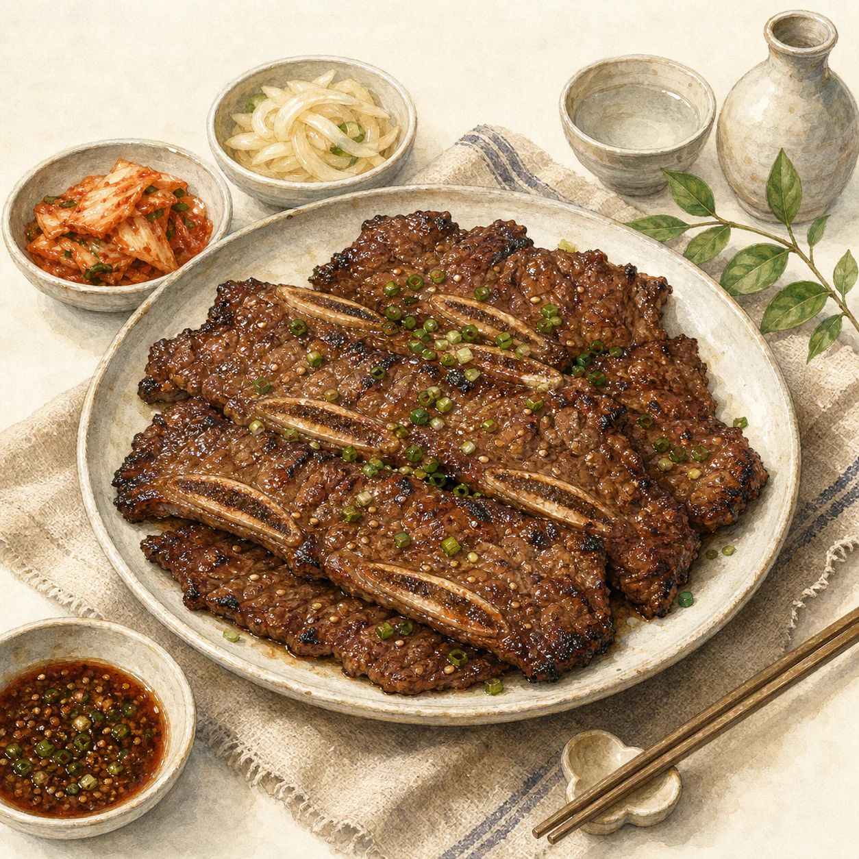 LA Galbi-Gui (Korean Grilled Beef Short Ribs)