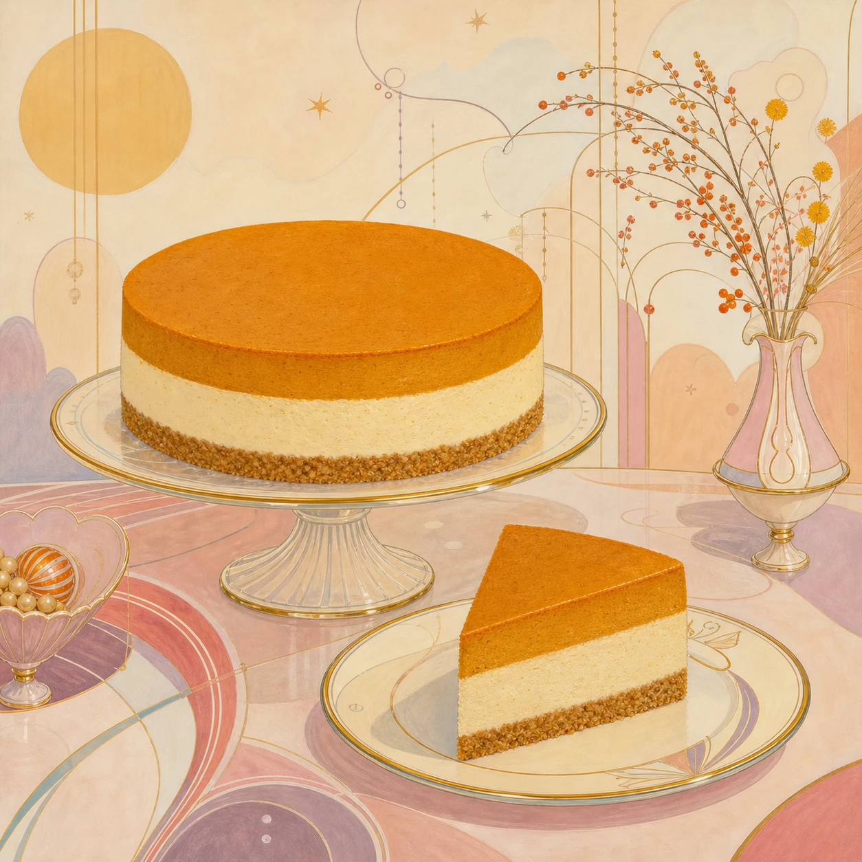 Layered Pumpkin Cheesecake