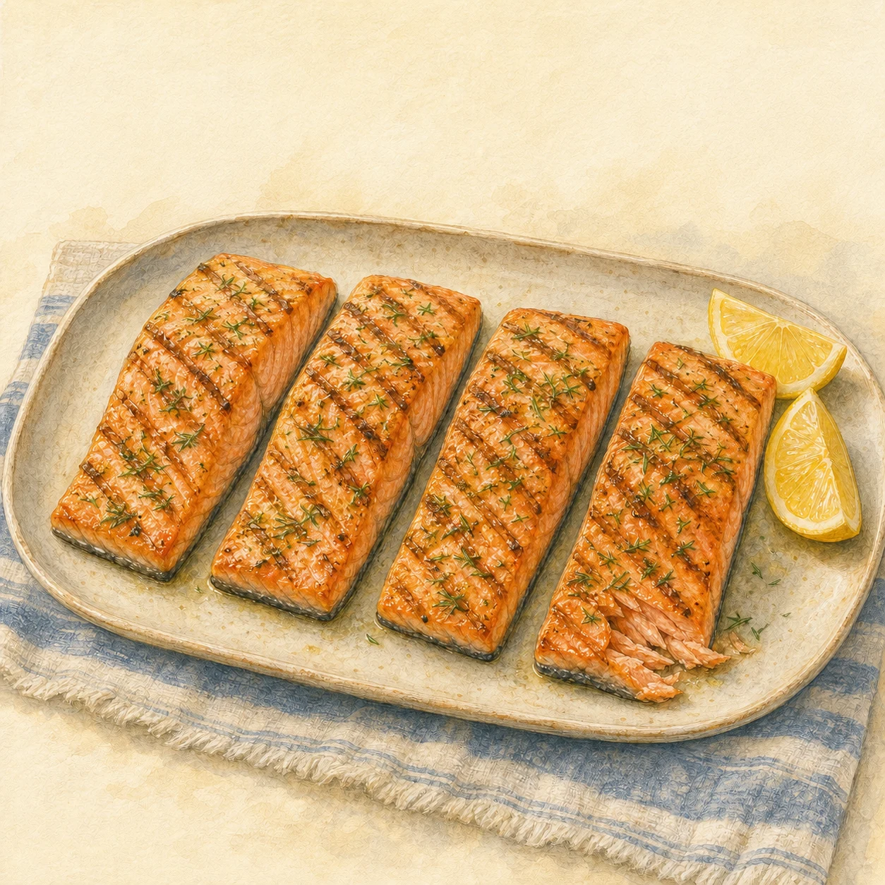Lemon-Dill Grilled Salmon