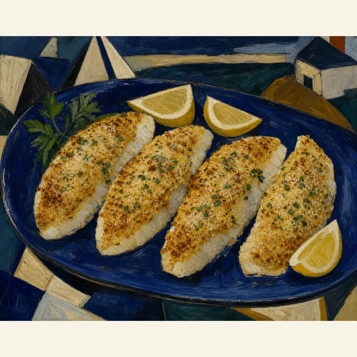 Lemon-Herb Parmesan Broiled Tilapia