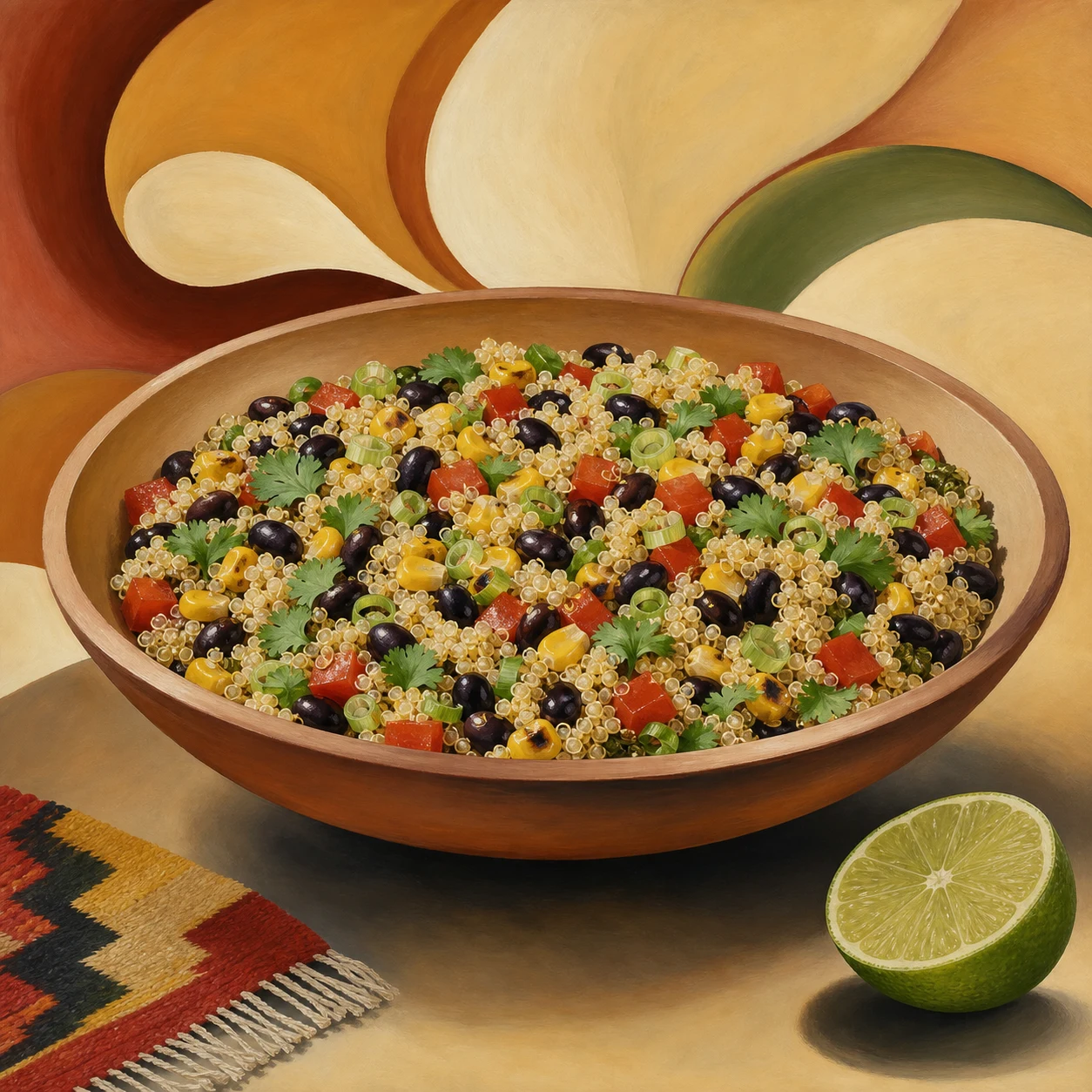 Lime-Cumin Quinoa and Black Beans