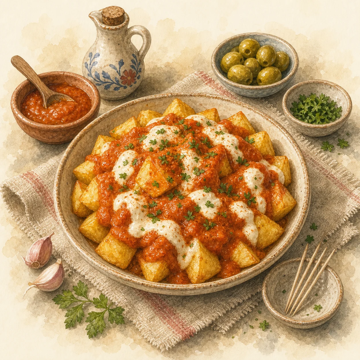 Madrid-Style Patatas Bravas