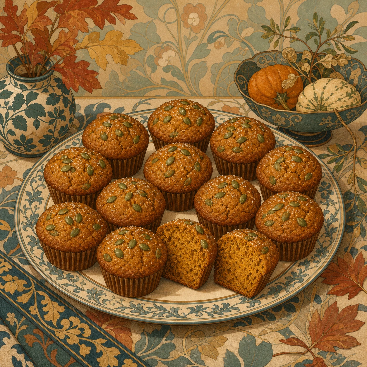 Maple-Pepita Pumpkin Muffins
