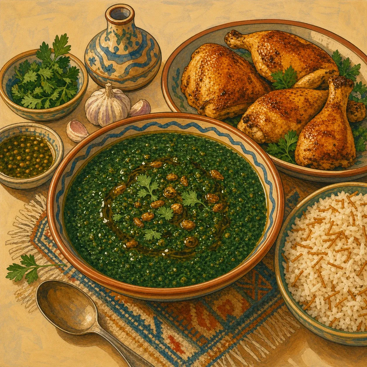 Molokhia with Chicken