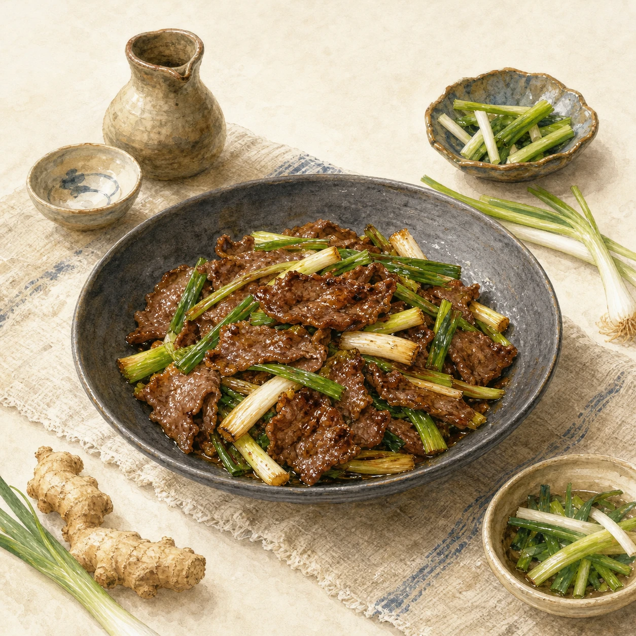 Mongolian Beef with Scallions