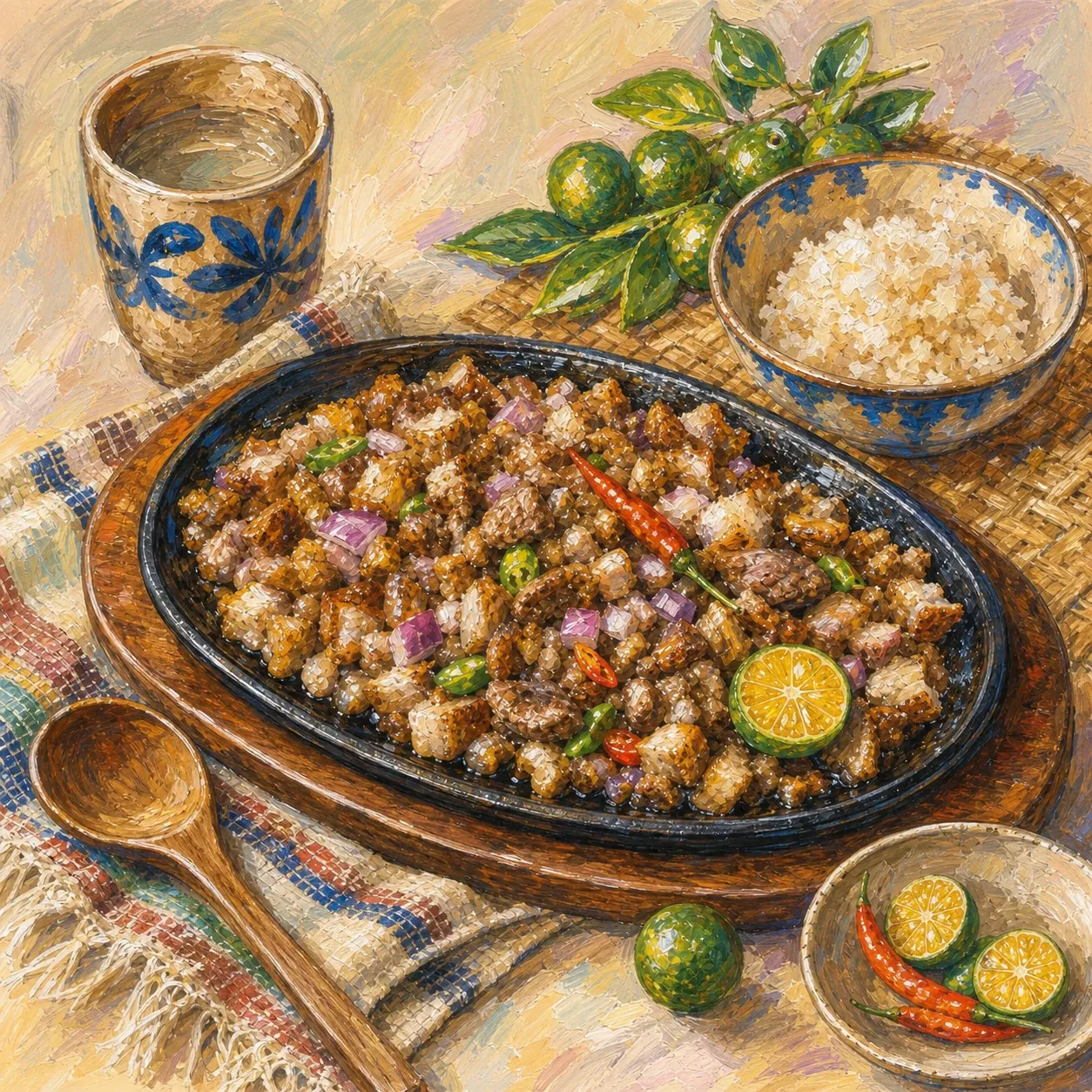 Sisig de cerdo al estilo de Pampanga