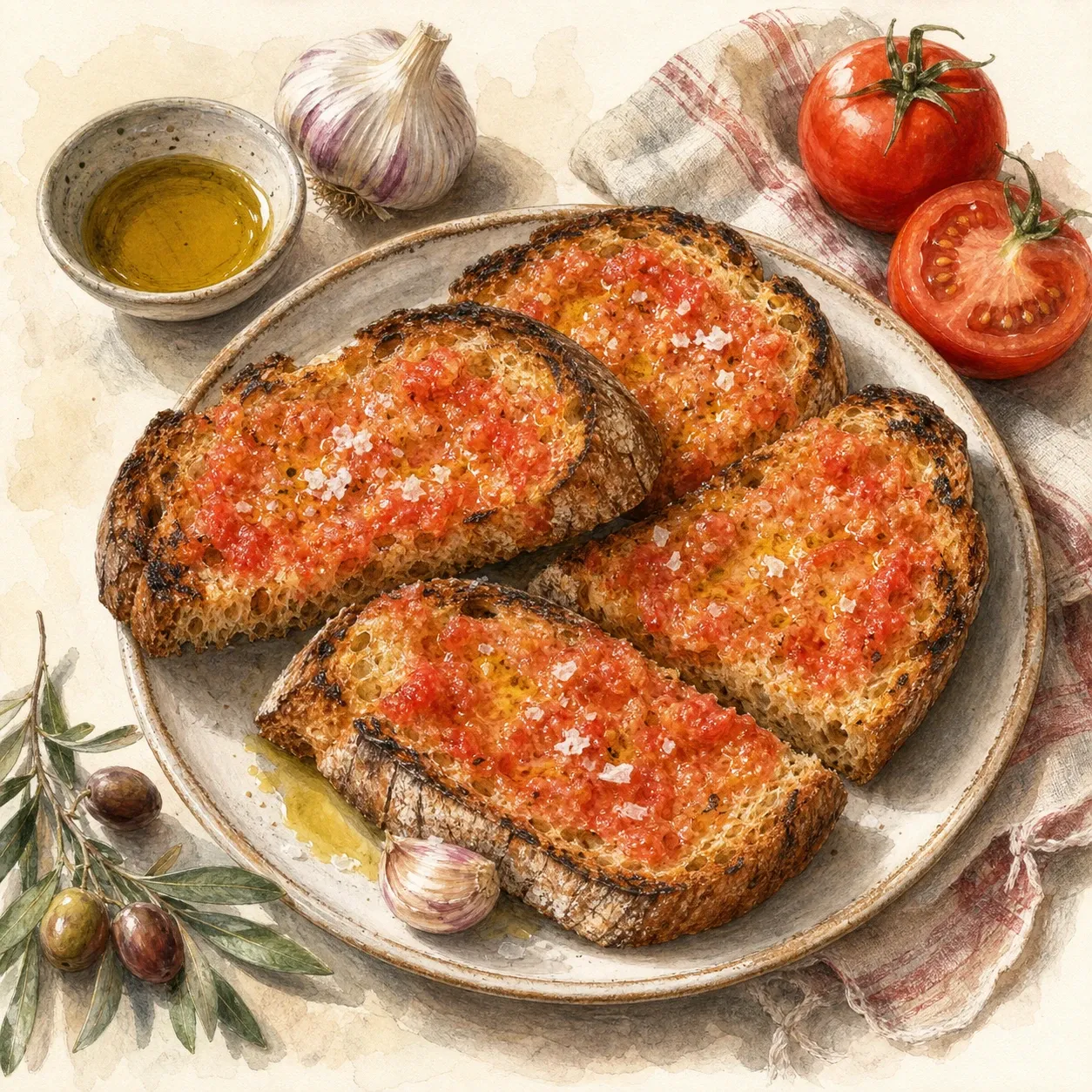 Pan con Tomate