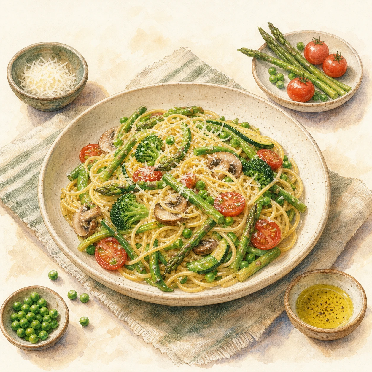 Pasta Primavera with Mixed Vegetables