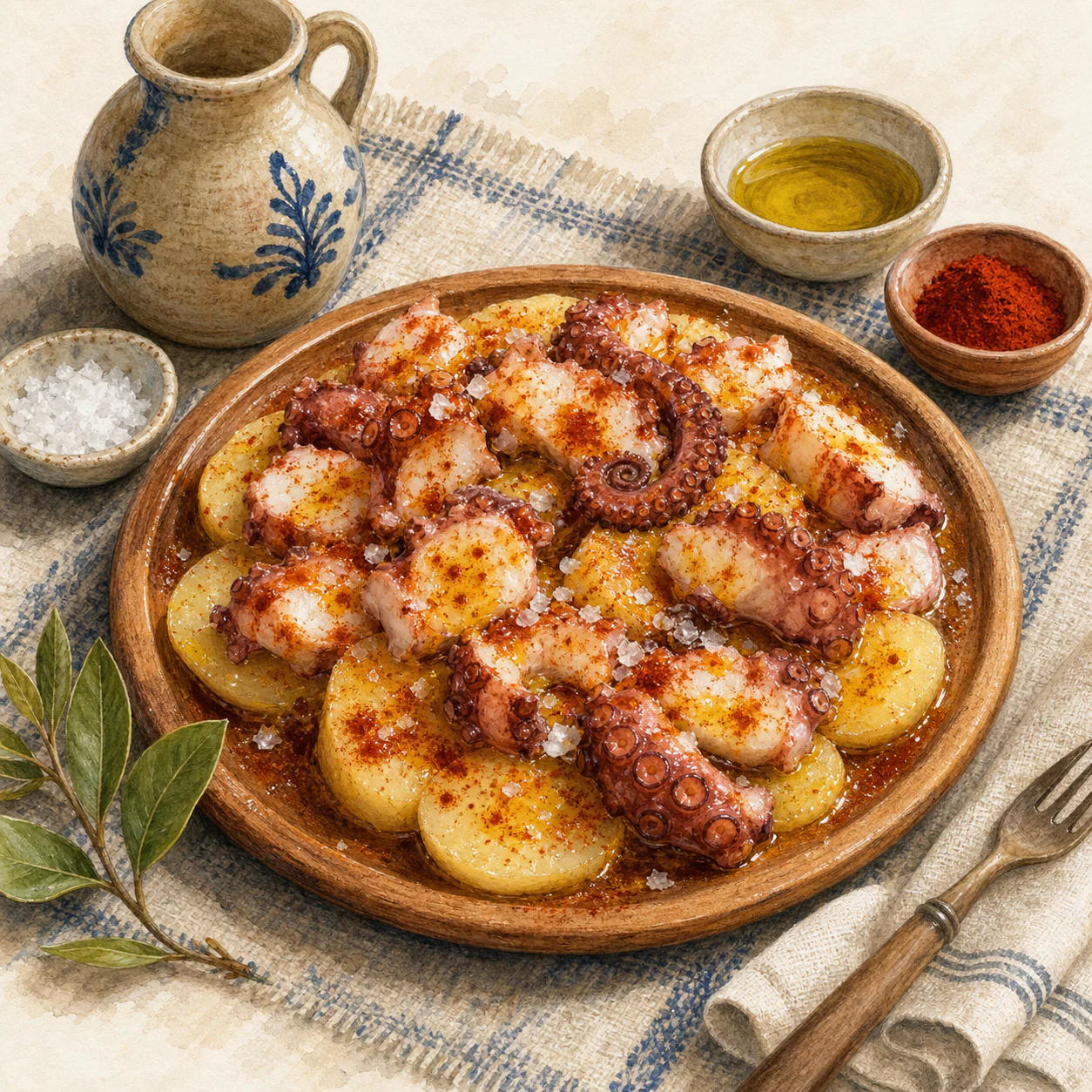 Pulpo a la Gallega (Pulpo á Feira con Cachelos)