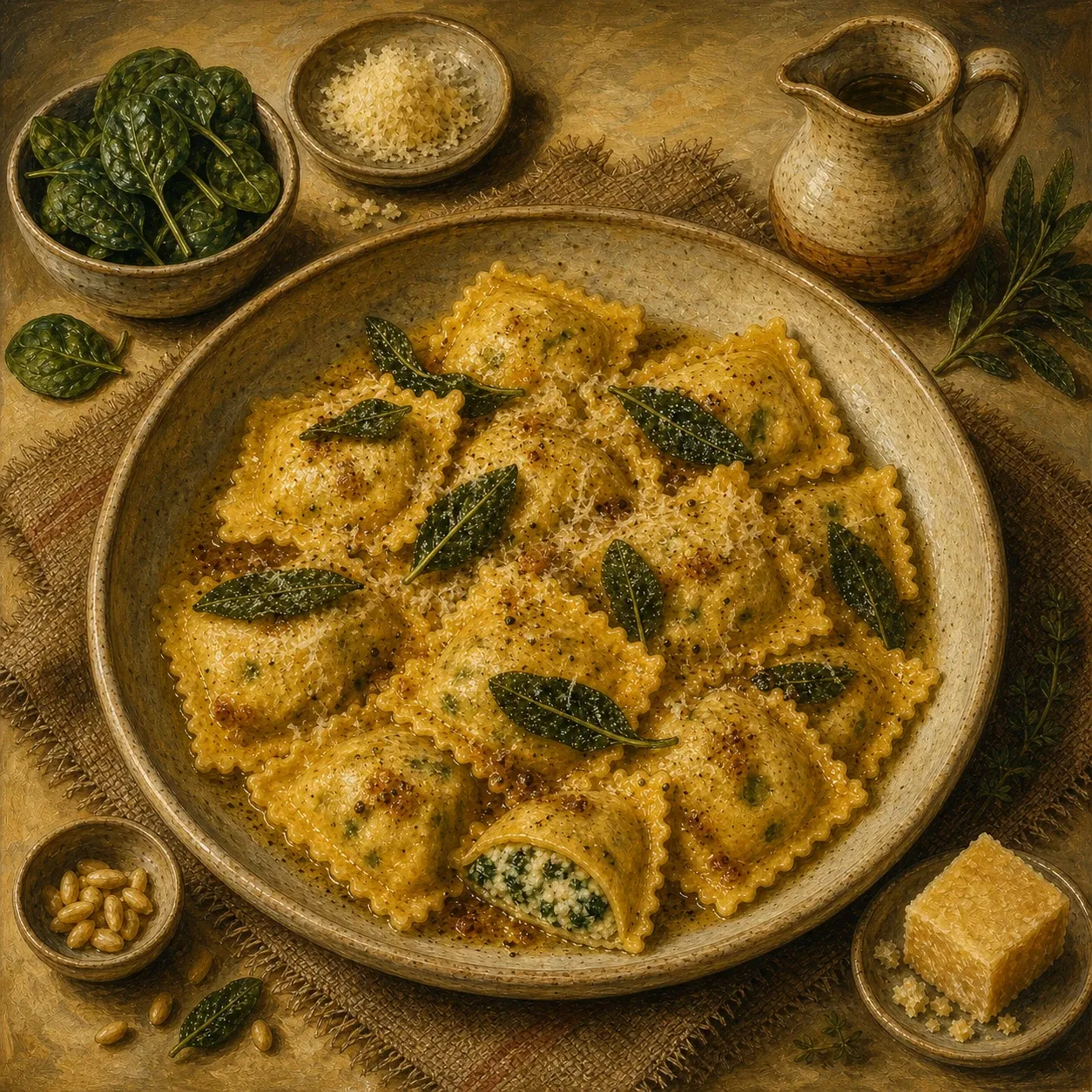 Ricotta and Spinach Ravioli