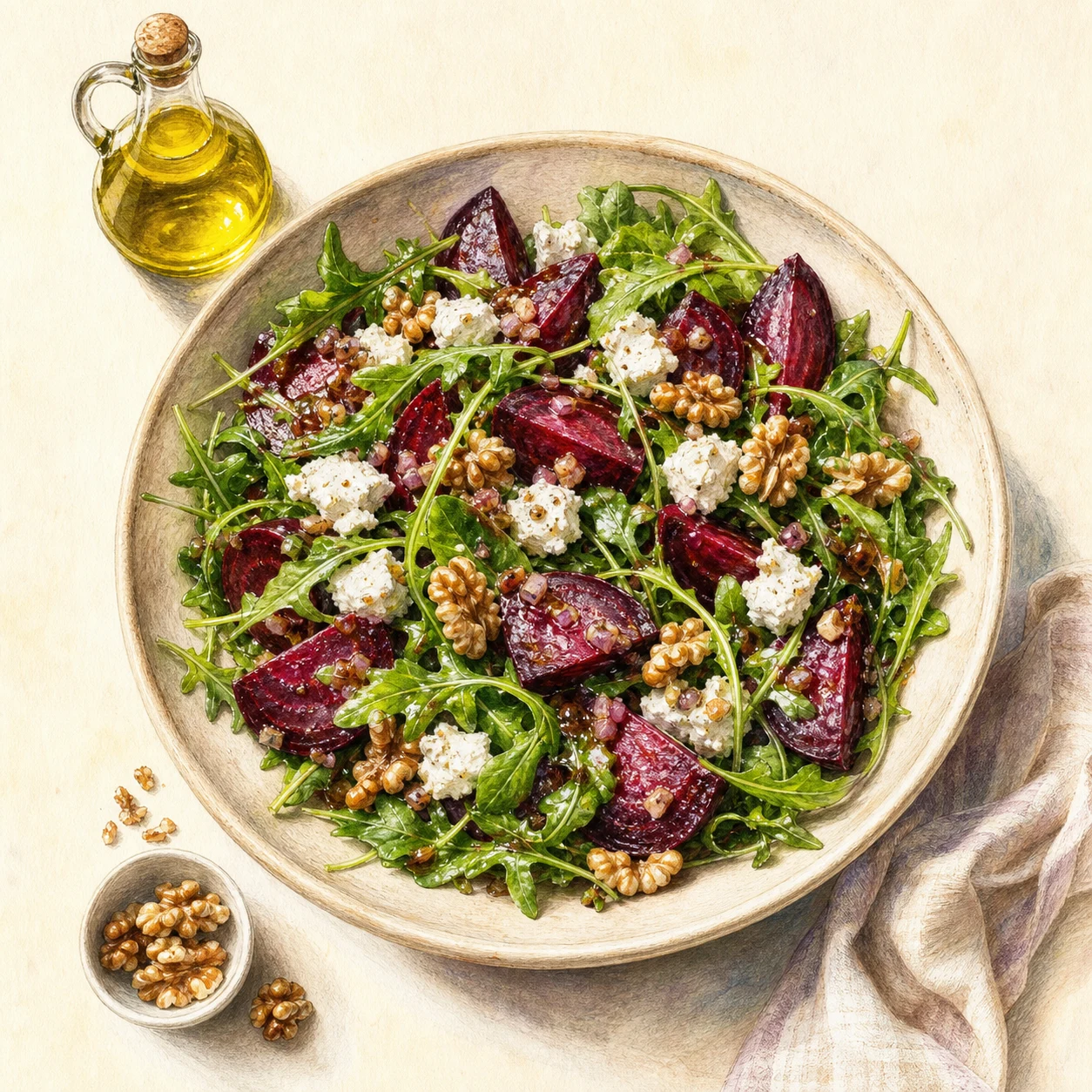 Roasted Beet & Goat Cheese Salad