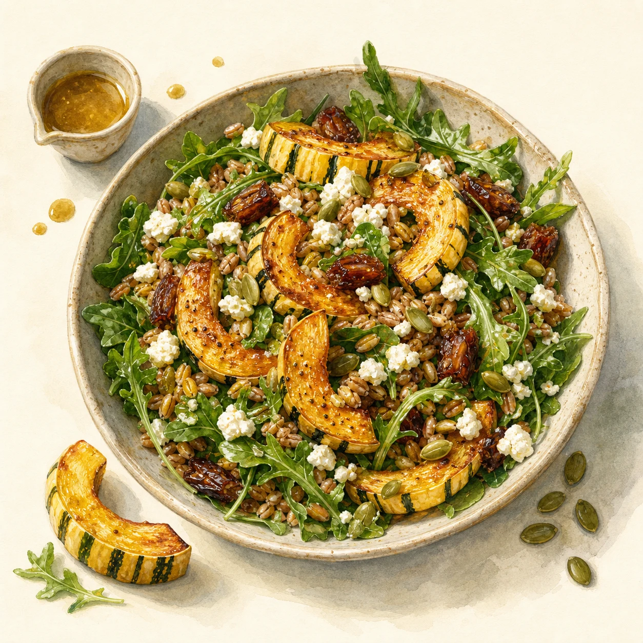 Roasted Squash & Farro Salad