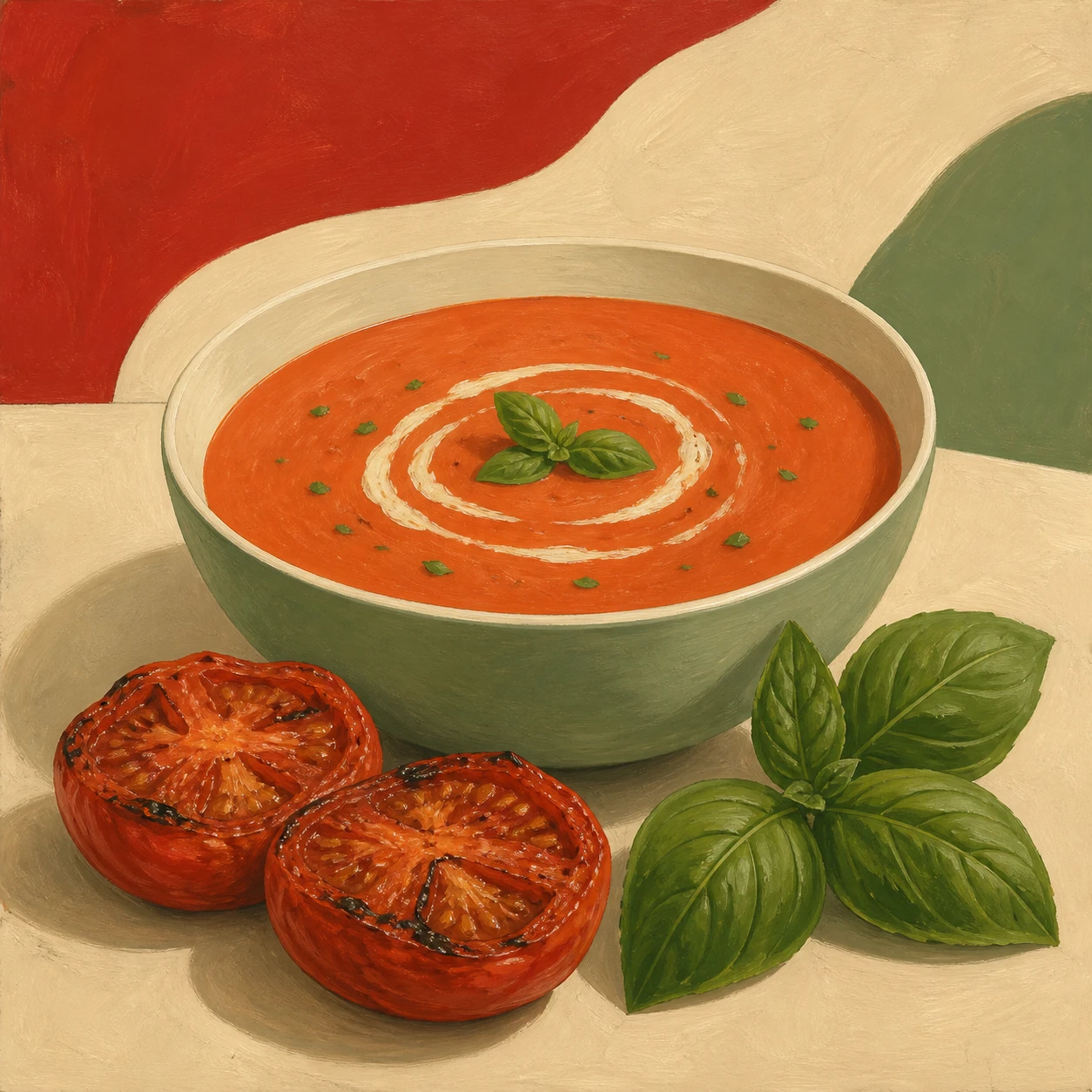 Roasted Tomato Basil Soup