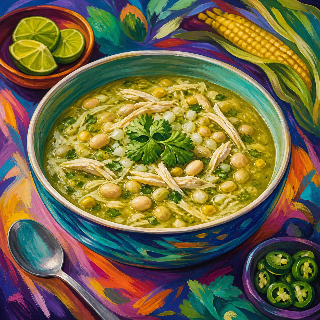 Salsa Verde Chicken Taco Soup