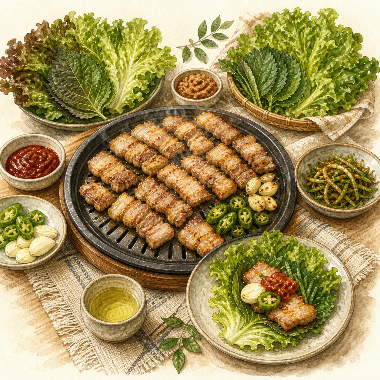 Samgyeopsal-Gui (Korean Grilled Pork Belly)