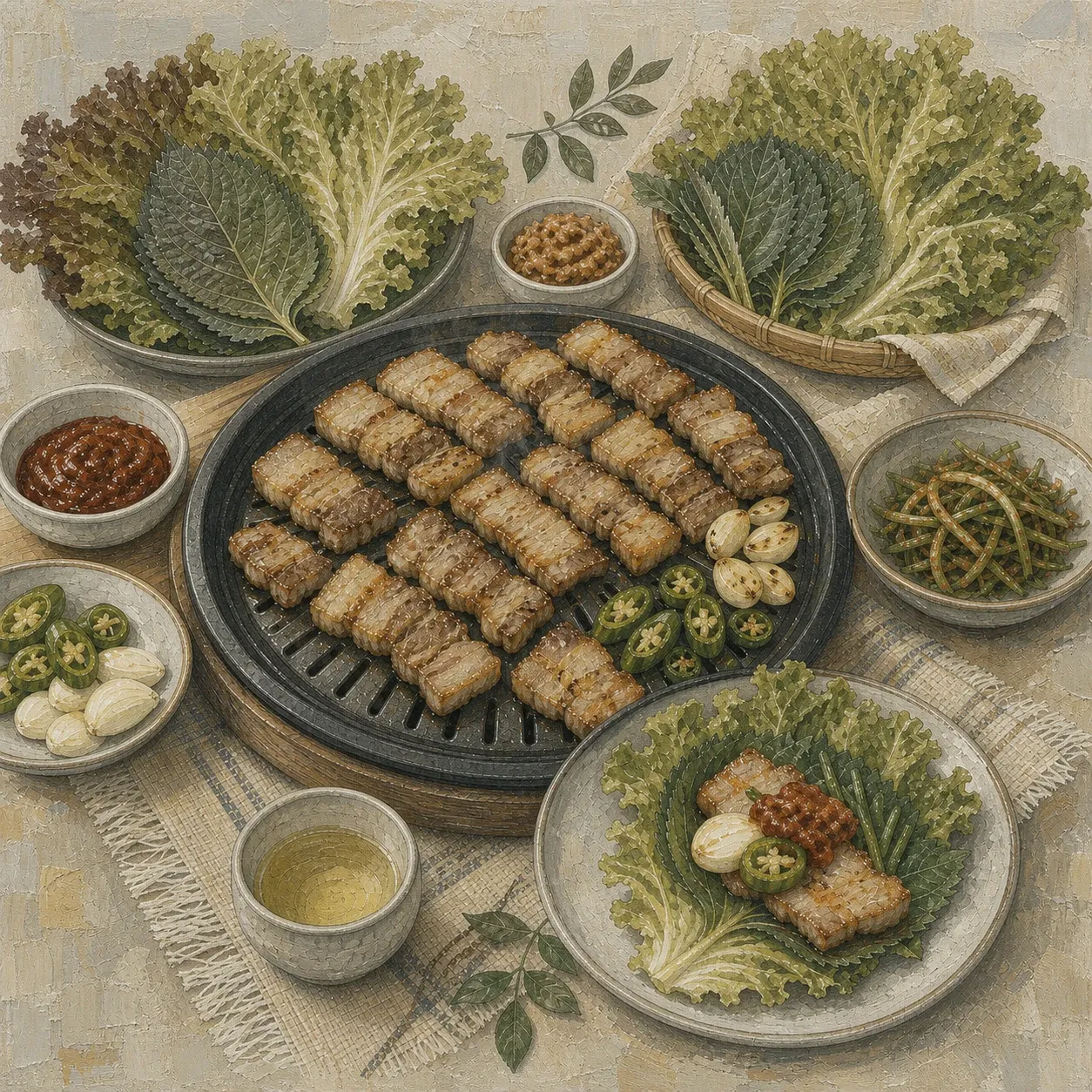 Samgyeopsal-Gui (Korean Grilled Pork Belly)