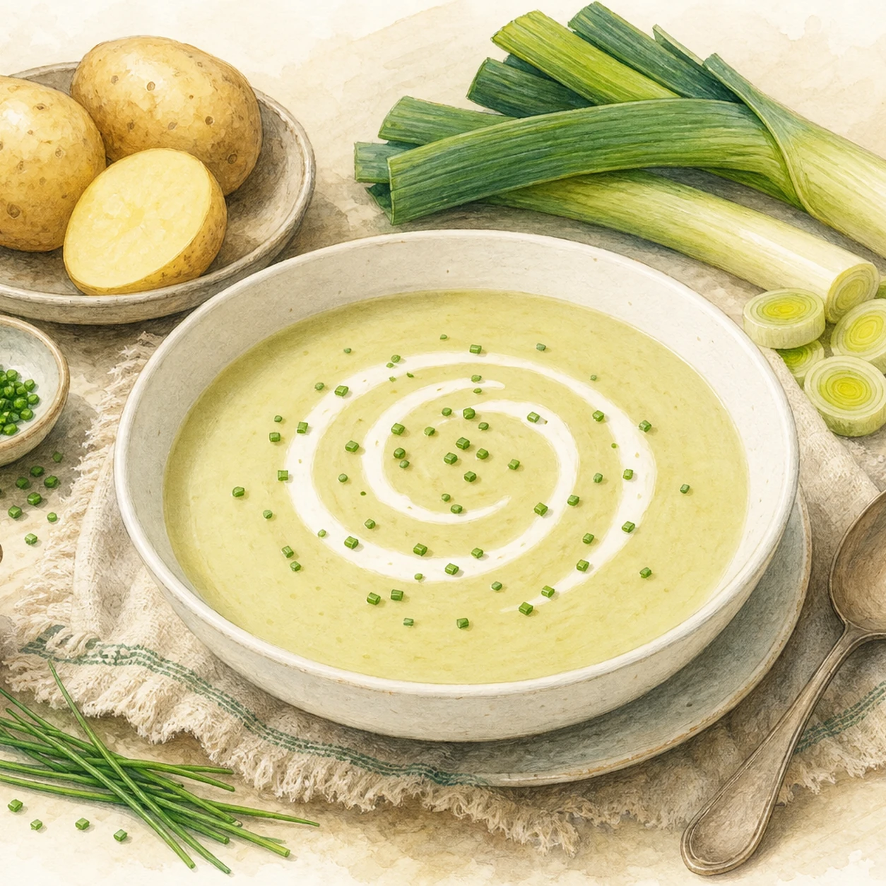 Silky Potato Leek Soup