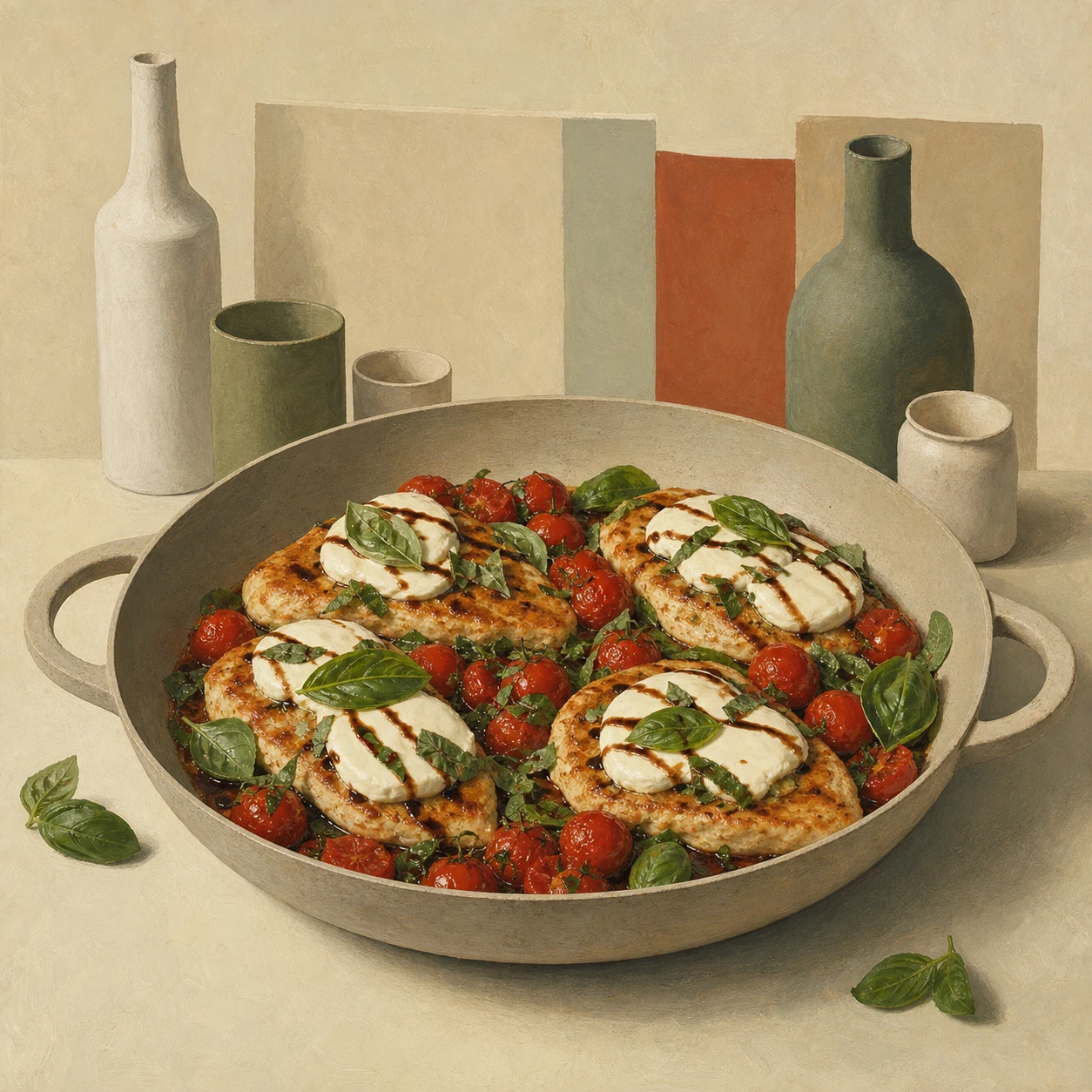 Skillet Chicken Caprese