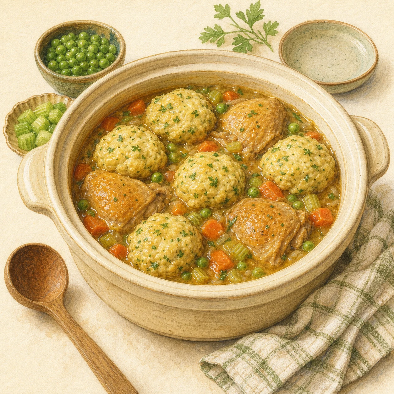 Slow-Cooker Chicken and Herb Dumplings