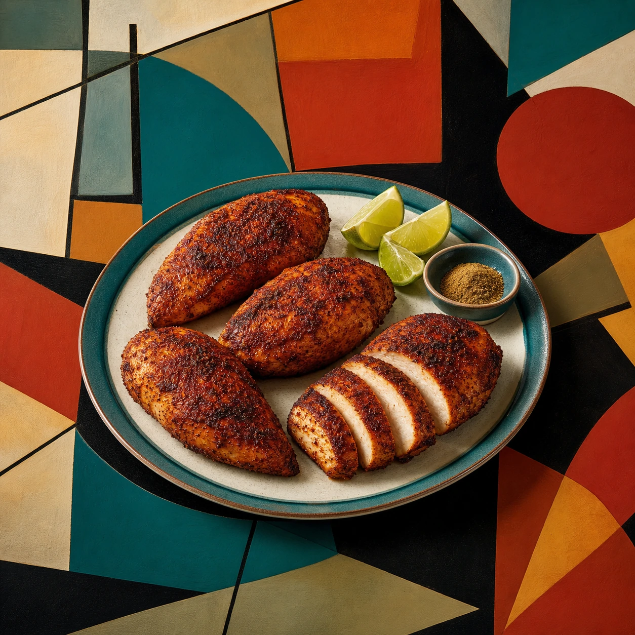 Pechugas de pollo en freidora de aire con lima y toque ahumado
