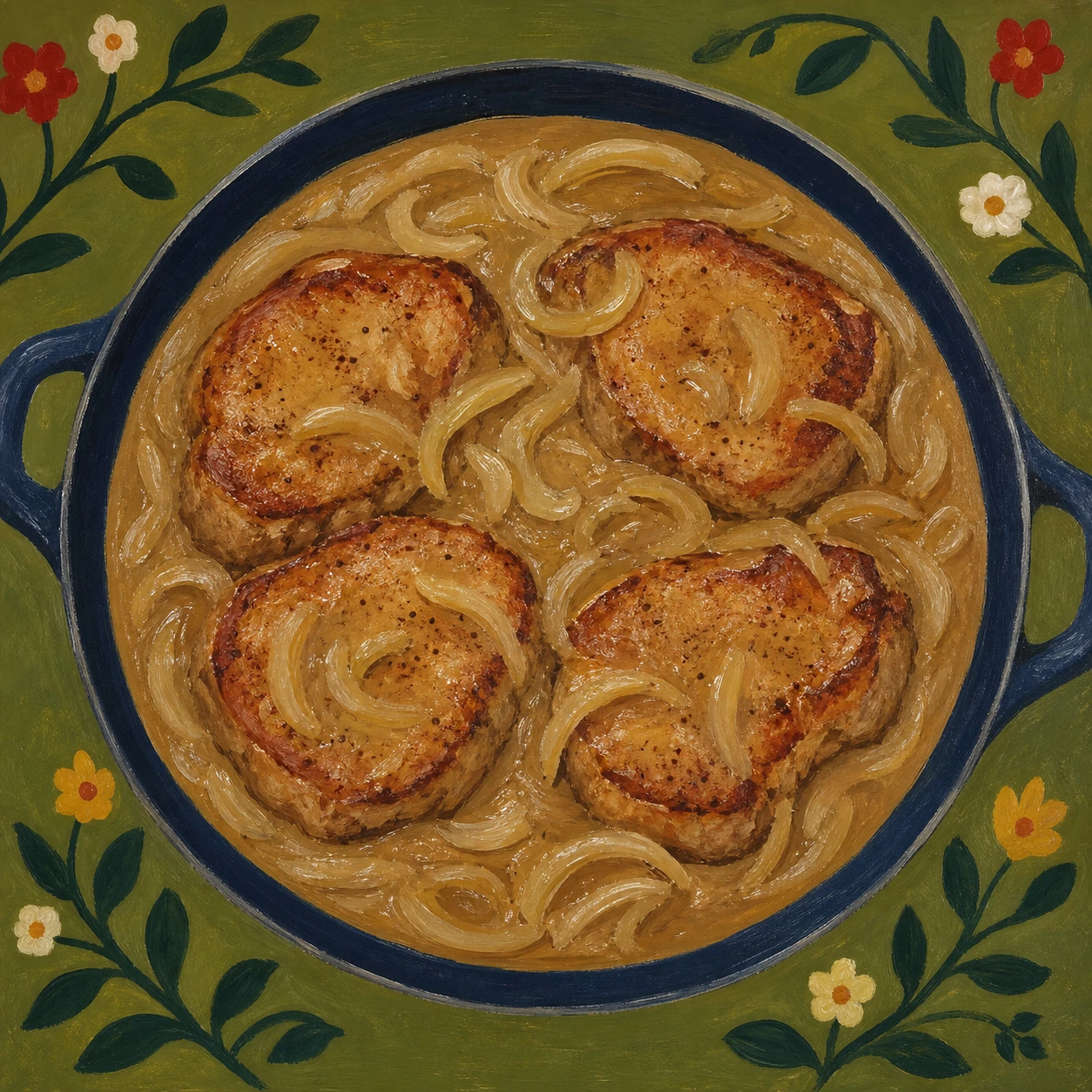 Smothered Pork Chops with Onion Gravy